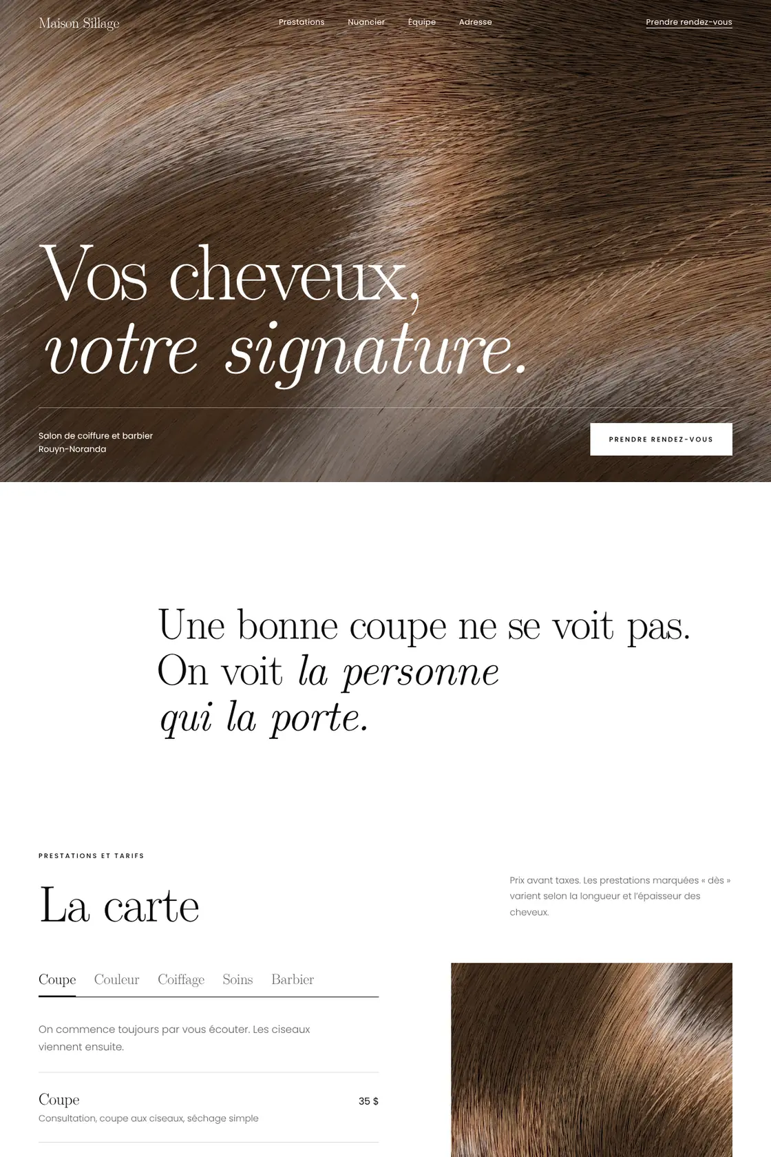 Le modèle Salon sur ordinateur